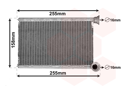 Radiateur de chauffage VAN WEZEL 43006551