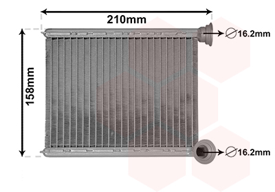 Radiateur de chauffage VAN WEZEL 43006629