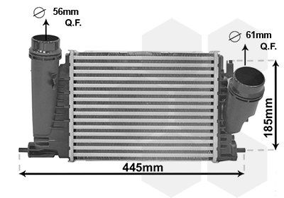 Intercooler (échangeur) VAN WEZEL 43014701