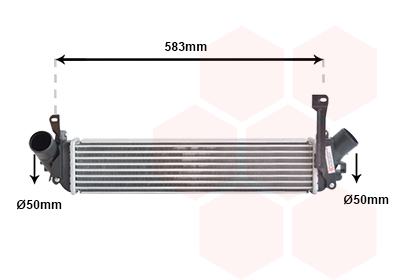 Intercooler (échangeur) VAN WEZEL 43014705