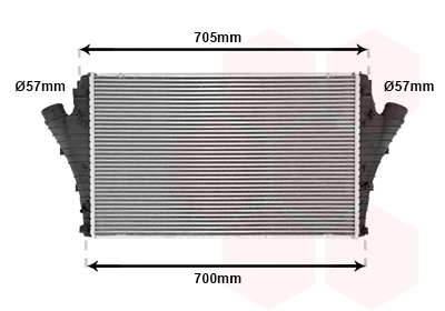 Intercooler (échangeur) VAN WEZEL 47004068