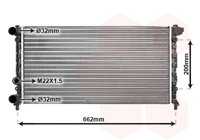 Radiateur refroidissement moteur VAN WEZEL 49002008