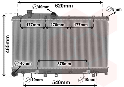 Radiateur refroidissement moteur VAN WEZEL 51012700