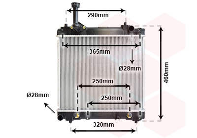 Radiateur refroidissement moteur VAN WEZEL 52002114