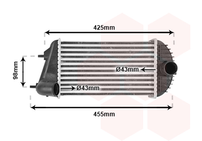 Intercooler (échangeur) VAN WEZEL 52004123