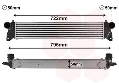 Intercooler (échangeur) VAN WEZEL 52004701