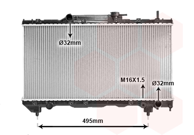 Radiateur refroidissement moteur VAN WEZEL 53002163