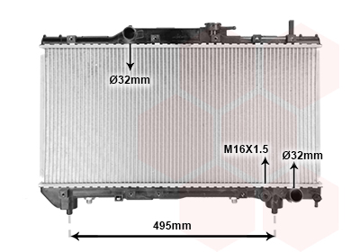 Radiateur refroidissement moteur VAN WEZEL 53002201