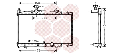 Radiateur refroidissement moteur VAN WEZEL 53002317