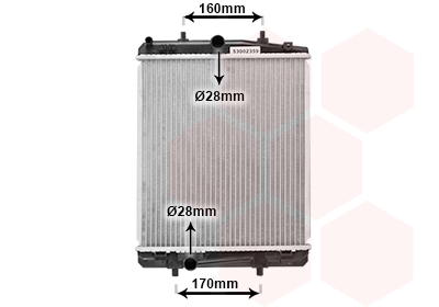 Radiateur refroidissement moteur VAN WEZEL 53002359