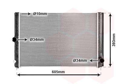 Radiateur refroidissement moteur VAN WEZEL 53002400