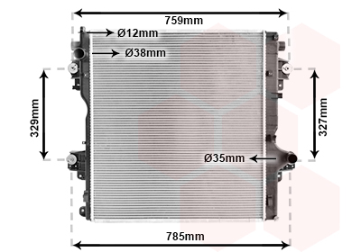 Radiateur refroidissement moteur VAN WEZEL 53012707