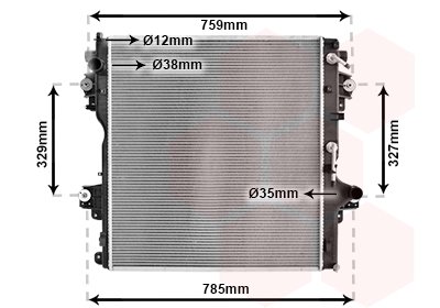 Radiateur refroidissement moteur VAN WEZEL 53012708