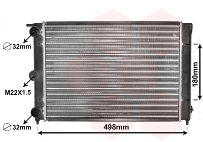 Radiateur refroidissement moteur VAN WEZEL 58002039