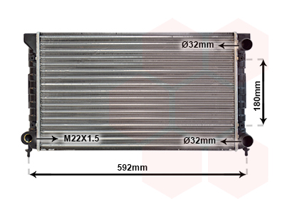 Radiateur refroidissement moteur VAN WEZEL 58002071