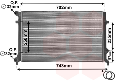 Radiateur refroidissement moteur VAN WEZEL 58002204
