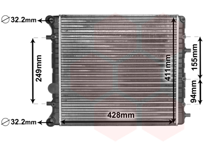 Radiateur refroidissement moteur VAN WEZEL 58002346