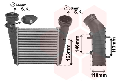 Intercooler (échangeur) VAN WEZEL 58004238