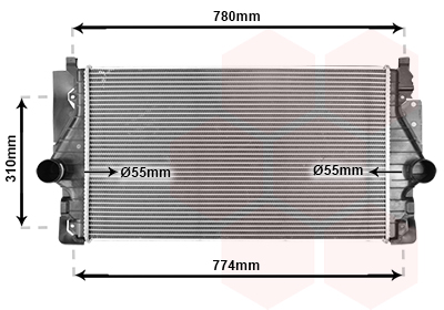 Intercooler (échangeur) VAN WEZEL 58004246