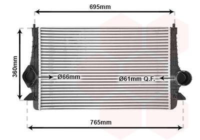 Intercooler (échangeur) VAN WEZEL 58004251