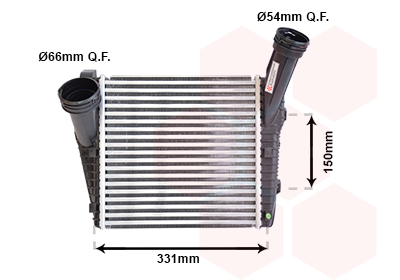 Intercooler (échangeur) VAN WEZEL 58004263