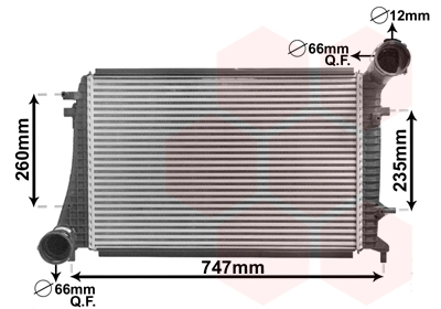 Intercooler (échangeur) VAN WEZEL 58004268