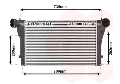 Intercooler (échangeur) VAN WEZEL 58004319