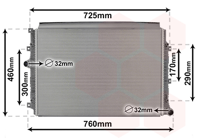 Radiateur refroidissement moteur VAN WEZEL 58012704