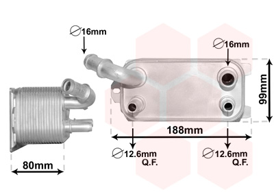 Radiateur d'huile de boîte automatique VAN WEZEL 59003170