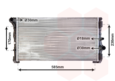 Radiateur refroidissement moteur VAN WEZEL 73002088