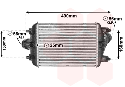 Intercooler (échangeur) VAN WEZEL 74004081