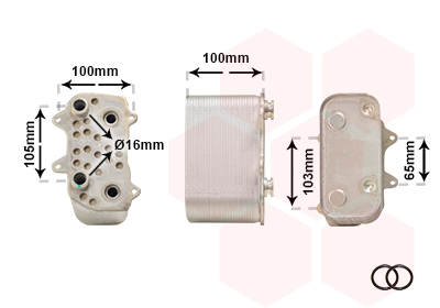 Radiateur d'huile de boîte automatique VAN WEZEL 74013702