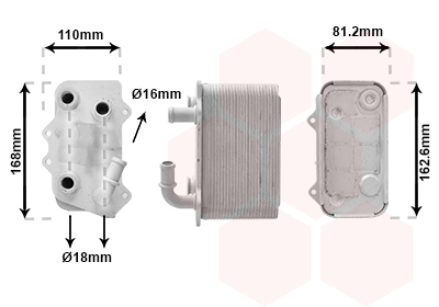 Radiateur d'huile de boîte automatique VAN WEZEL 74013704