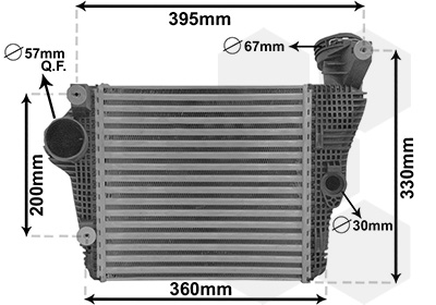 Intercooler (échangeur) VAN WEZEL 74014702