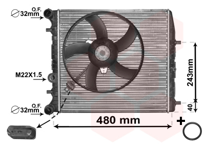 Radiateur refroidissement moteur VAN WEZEL 76002013