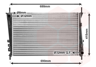 Radiateur refroidissement moteur VAN WEZEL 77002037