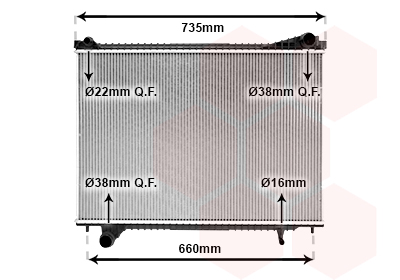 Radiateur refroidissement moteur VAN WEZEL 77012700