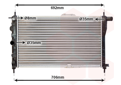 Radiateur refroidissement moteur VAN WEZEL 81002001