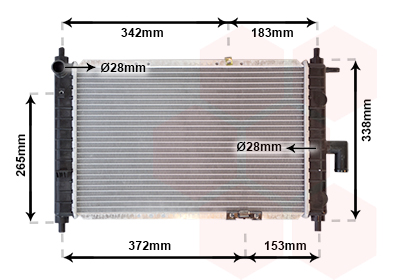 Radiateur refroidissement moteur VAN WEZEL 81002046