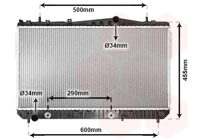 Radiateur refroidissement moteur VAN WEZEL 81002053