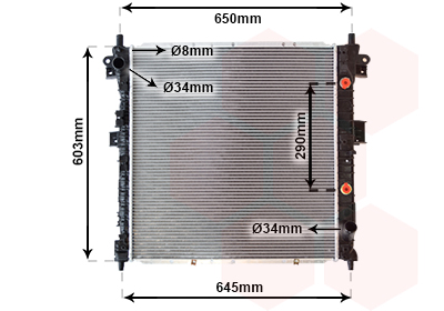 Radiateur refroidissement moteur VAN WEZEL 81002105