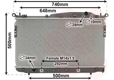 Radiateur refroidissement moteur VAN WEZEL 81002135