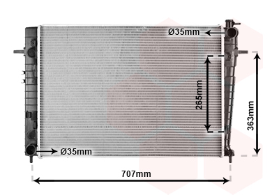 Radiateur refroidissement moteur VAN WEZEL 82002204