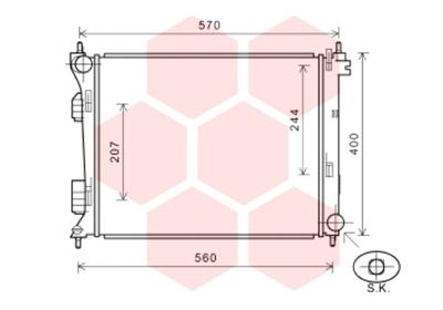 Radiateur refroidissement moteur VAN WEZEL 82002274