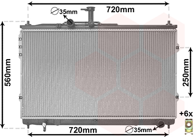 Radiateur refroidissement moteur VAN WEZEL 82002392