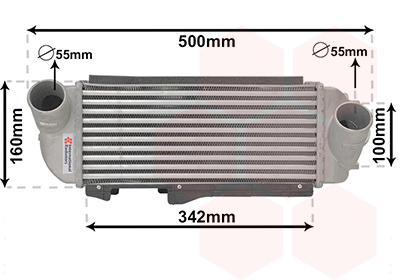 Intercooler (échangeur) VAN WEZEL 82014707