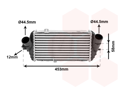 Intercooler (échangeur) VAN WEZEL 82014711