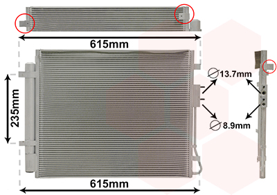 Condenseur de climatisation VAN WEZEL 82015708