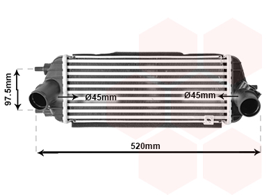 Intercooler (échangeur) VAN WEZEL 83004281