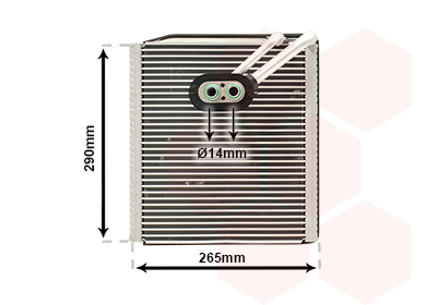 Evaporateur de climatisation VAN WEZEL 8300V294